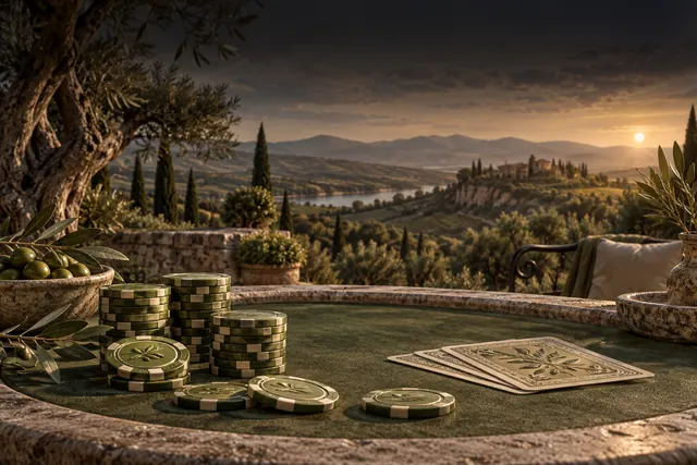 Illustrazione editoriale indipendente a tema casinò per la scheda VinciTù